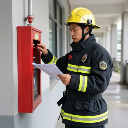 消防官员对大楼进行了一次检查。