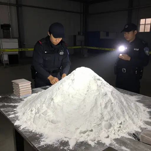 警方在突击行动中缴获了大量海洛因。
