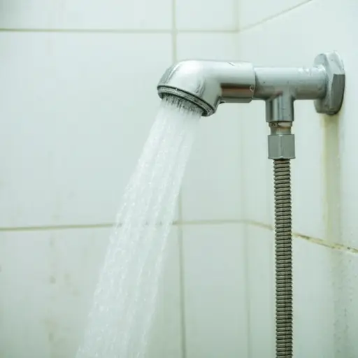 热水从管道中流出。