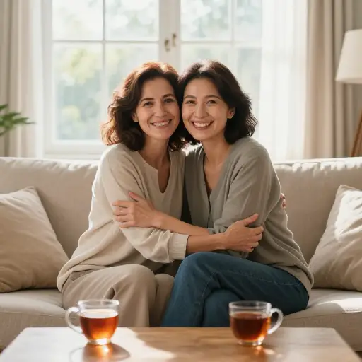 经过长时间的争吵，姐妹俩终于达成了和解。