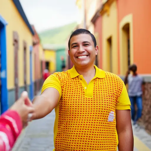 当我在墨西哥旅行时，当地人总是热情地用'hola'打招呼。