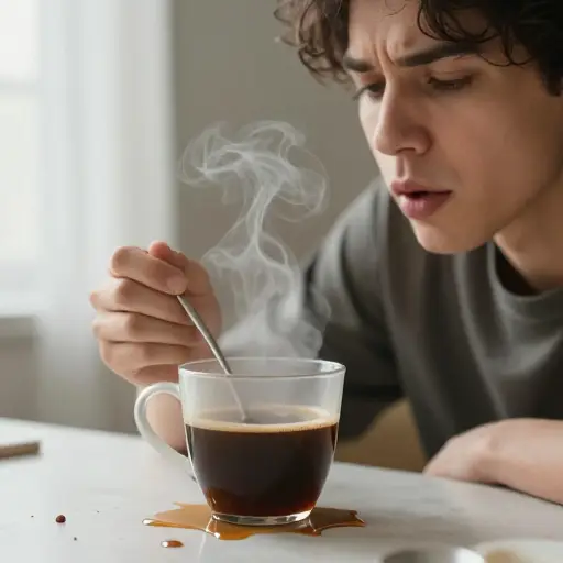 咖啡太烫了，我现在喝不了。