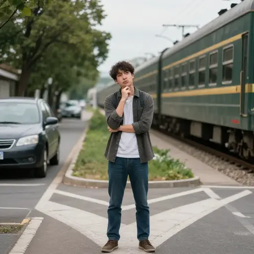 我们权衡了开车去和坐火车去的相对优势。