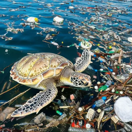塑料污染是海洋生物的一大威胁。
