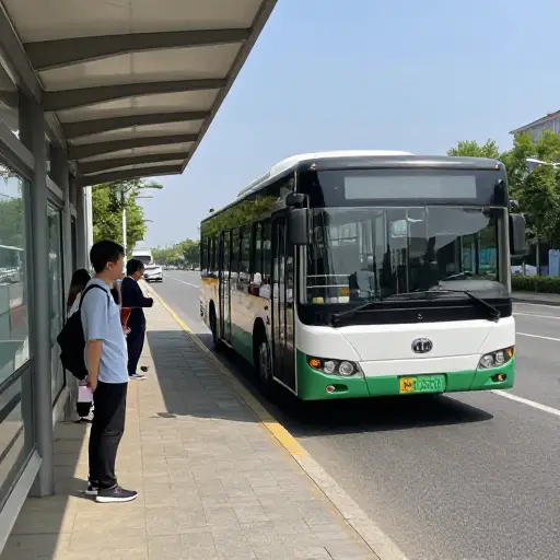 我们走吧，公交车来了。