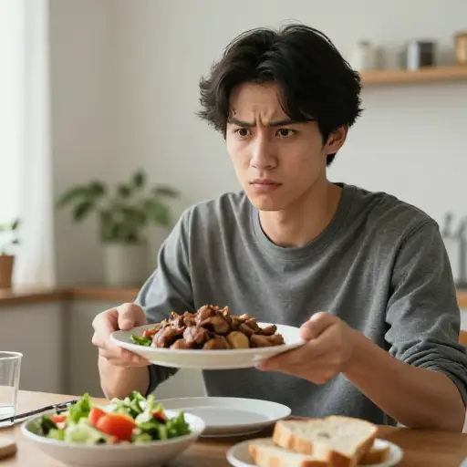 我不再喜欢肉了。