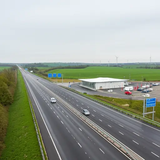 英国的许多高速公路都有服务区。