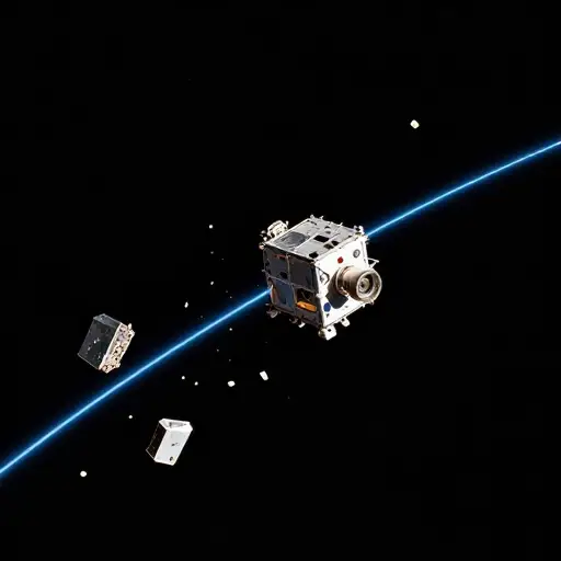 卫星的轨道路径被计算出来以避免太空碎片。