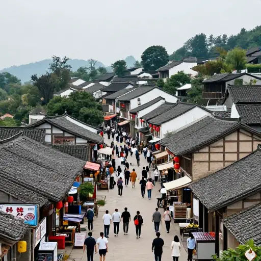 那个宁静的村庄已经变成了一个繁忙的旅游中心。