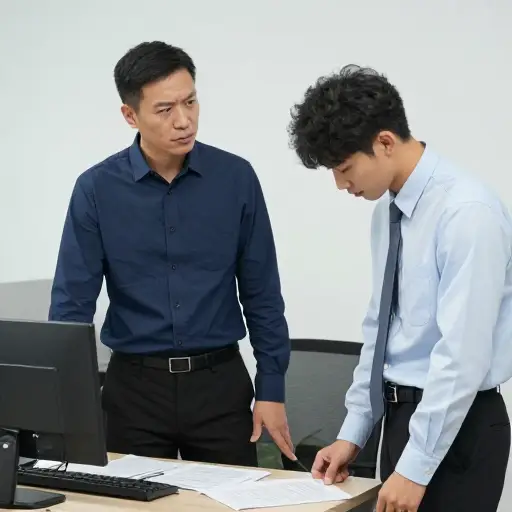 在工作中犯下严重错误后，他不得不接受主管的批评。