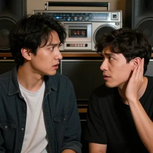 大声的音乐淹没了对话。