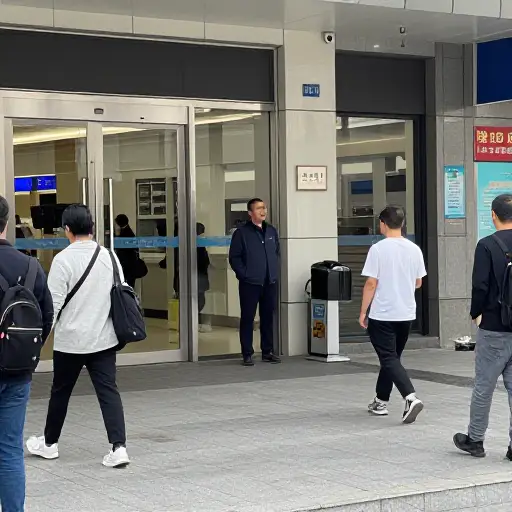 我刚刚看到了马尔科姆——他在那边，靠近入口。