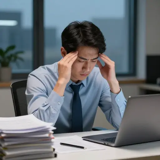 过度工作可能导致健康问题。