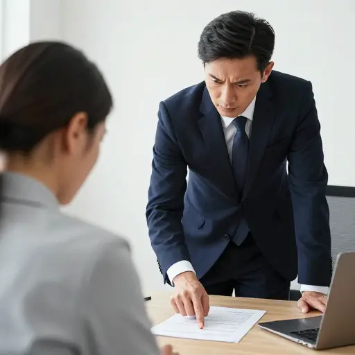 经理因为报告中的一个微小错误对那个新员工百般刁难。