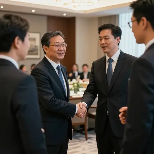 我父亲有许多重要的生意伙伴。