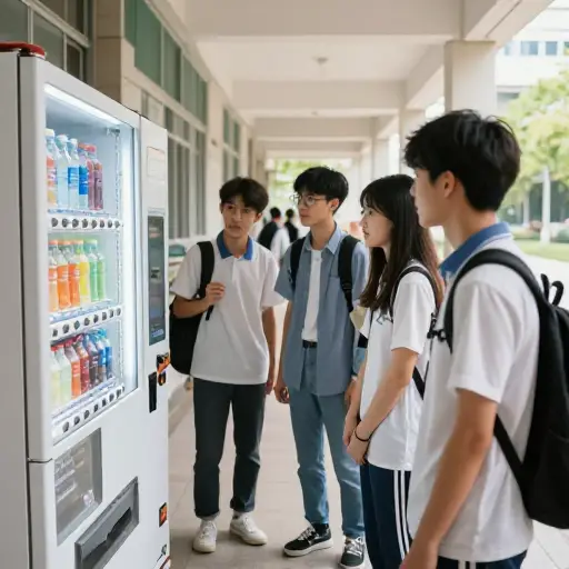 最后但同样重要的是，学生们要求安装一台饮料机——那对他们来说会非常方便。