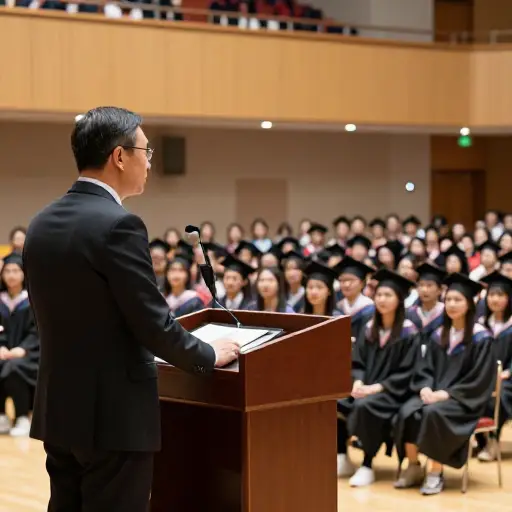 教育部长将在下个月的学校毕业典礼上发表演讲。