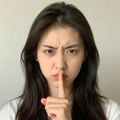 她向我表示她不想让我说什么。
