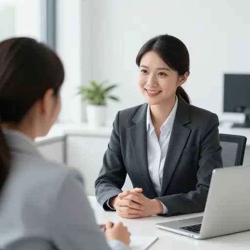 她对待客户时举止非常礼貌。