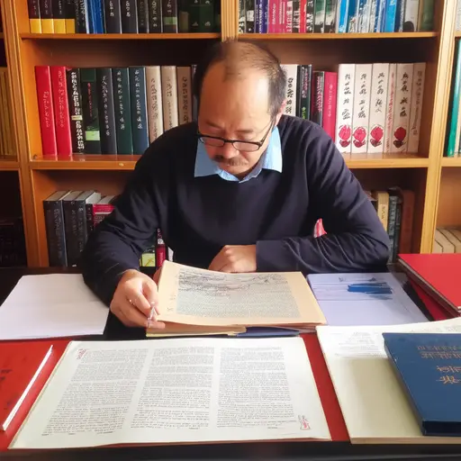 这位历史学家正在研究中国古代的丝绸之路。
