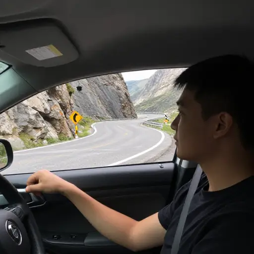就在他们接近一个急弯时，他分散了司机的注意力。