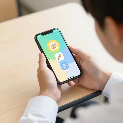 我在手机上有一个学习应用。