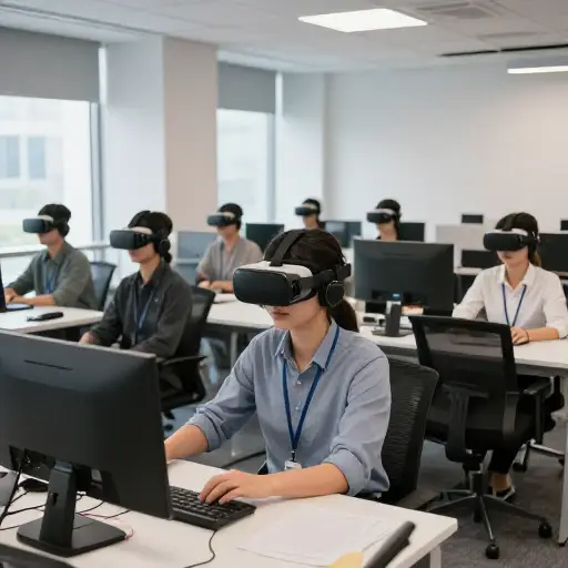 这家公司使用虚拟现实来培训员工。