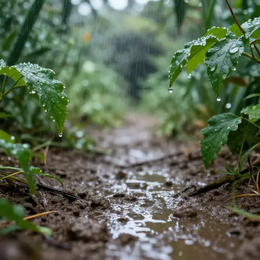 雨后，空气中弥漫着一股明显的潮湿泥土味。