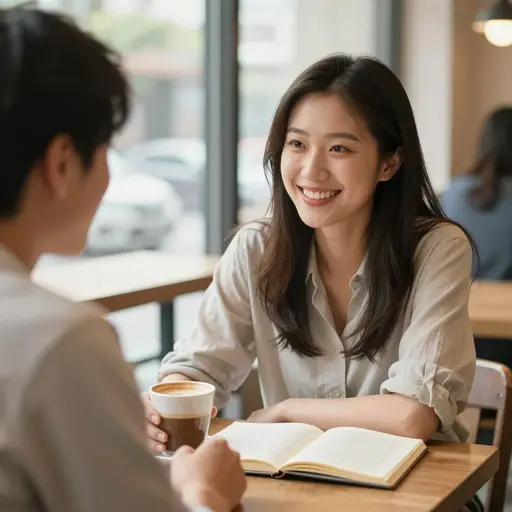 她是双语的。