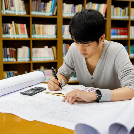 他正在大学学习，以获得工程学文凭。