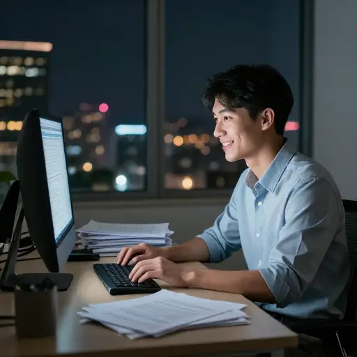 我当时工作得非常拼命，但我非常享受。