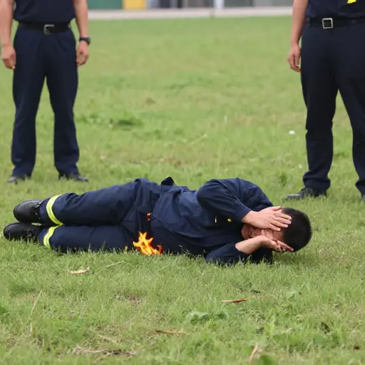 如果衣服着火，要停下、卧倒并翻滚。