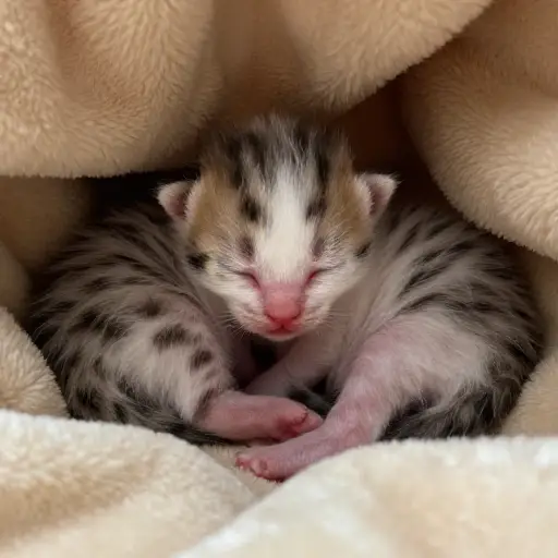 小猫出生时眼睛是闭着的。