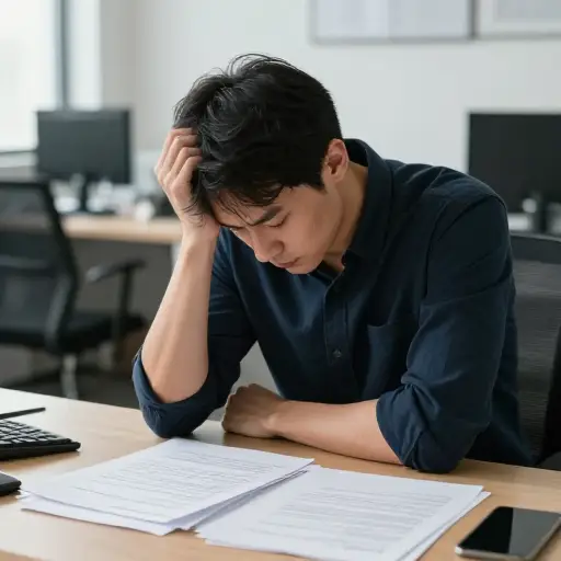 他不得不接受失败的现实。