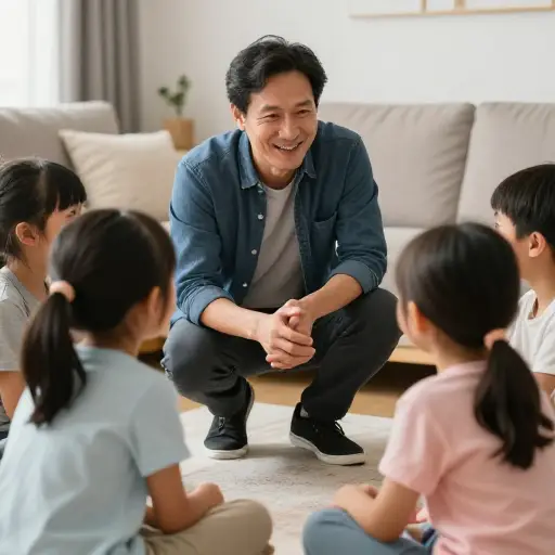 他从未对孩子们提高嗓门。