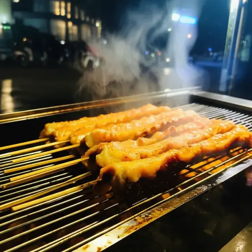 这家烧烤店以美味的肋排闻名。