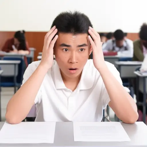 他面对考试时感到一种致命的恐惧。