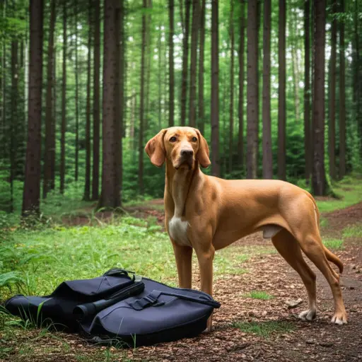这只猎犬是训练有素的狩猎伙伴。