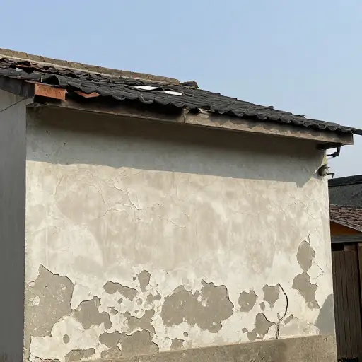 这栋建筑的外部需要维修。