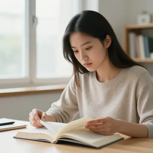 为了高效阅读，她学会了跳过对理解主要论点不重要的次要细节。