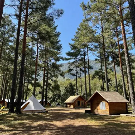 据我所知，Camp California的住宿是帐篷或木屋。