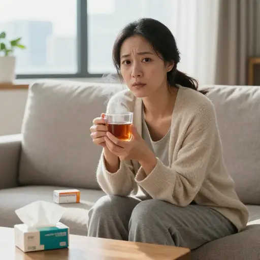 喝热茶可以加快感冒的康复。