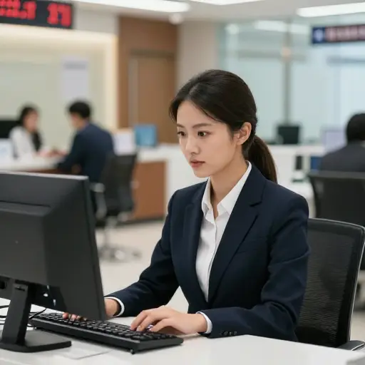 她在一家大银行担任财务顾问。