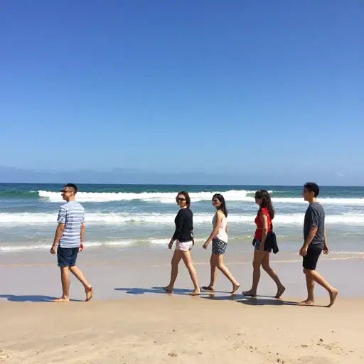 我们很乐意去海滩。