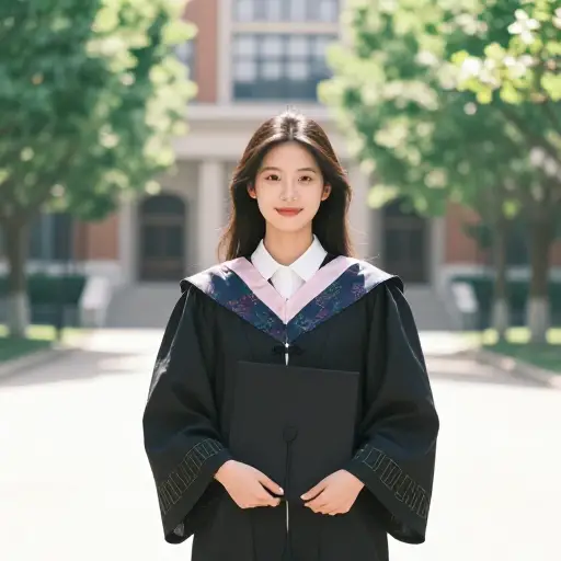 她以优异成绩从大学毕业。