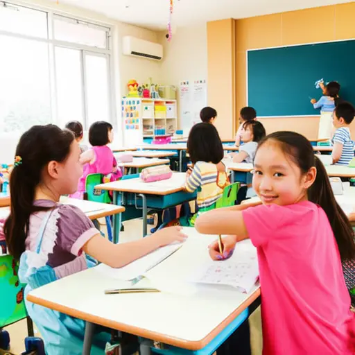孩子们很快适应了新学校的环境。