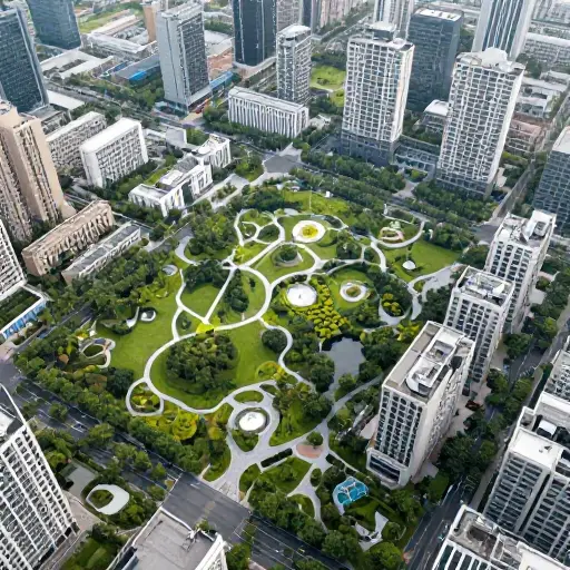建筑师的规划设想了一个融合绿地的可持续城市发展。