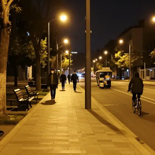 既然已经修好了灯光，这条路晚上安全多了。
