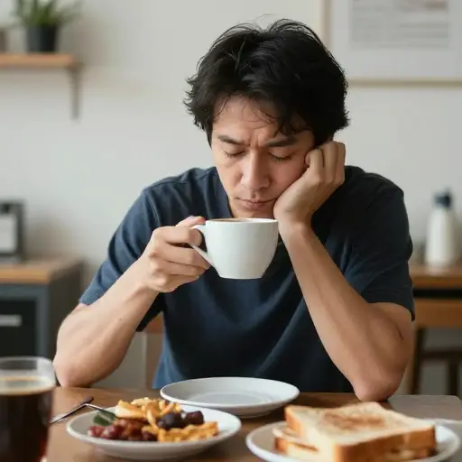 他早上通常不太健谈。