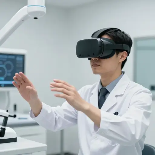 医生可以使用复杂的虚拟现实软件进行训练。